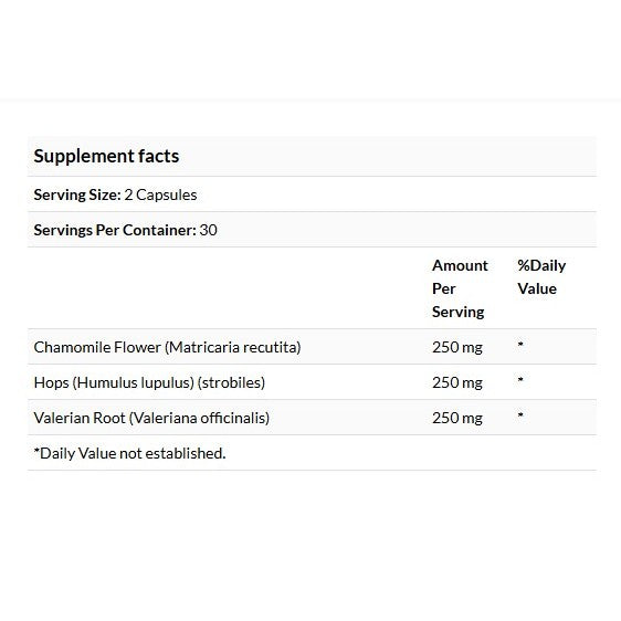 HealthilyYou | Swanson, Full Spectrum® Valerian, Chamomile & Hops 60Caps Promotes Healthy Relaxation