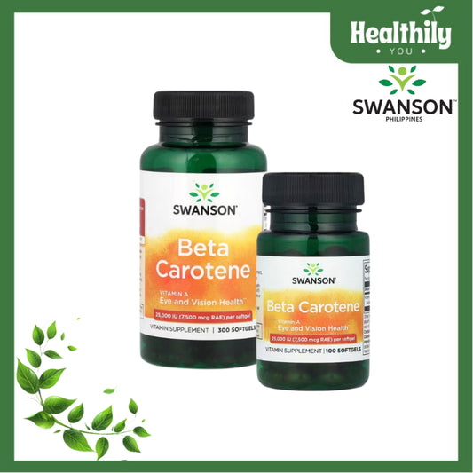 HealthilyYou | Swanson, Beta Carotene, 25,000 IU (7,500 mcg RAE), Softgels Eye and Vision Health