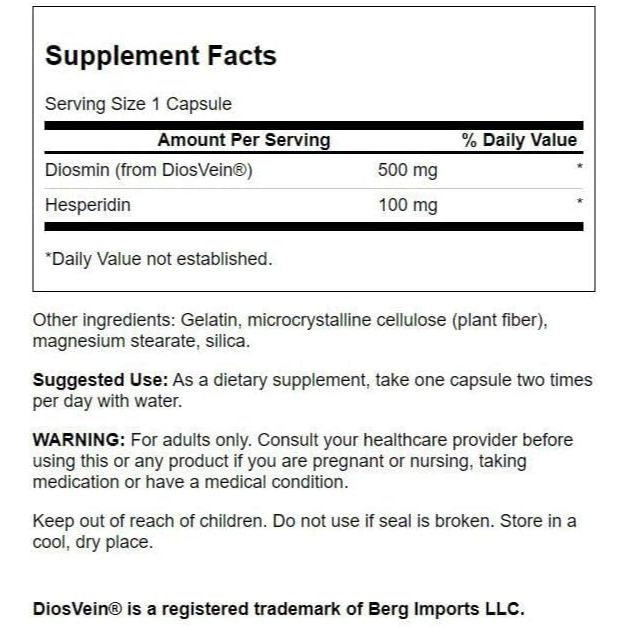 HealthilyYou | Swanson, Diosmin & Hesperidin, 60 Capsules Cardiovascular Health Featuring DiosVein