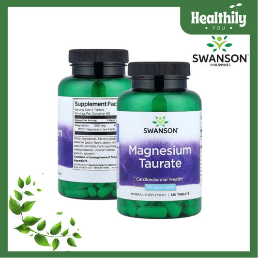 HealthilyYou | Swanson, Magnesium Taurate, 100 mg 120 tablets Cardiovascular Health