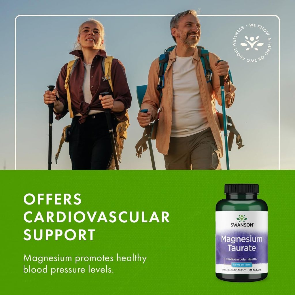 HealthilyYou | Swanson, Magnesium Taurate, 100 mg 120 tablets Cardiovascular Health