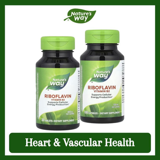 Nature's Way, Riboflavin, Vitamin B2 ( Supports Cellular Processes, Heart & Vascular Health )