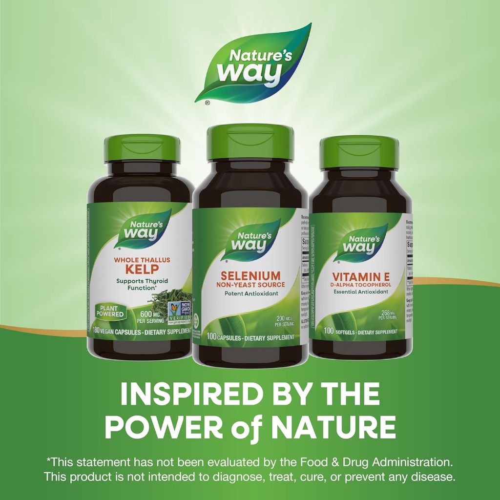 Nature's Way, Selenium ( Powerful Antioxidant Support, Supports Thyroid Function & Boosts Immune )