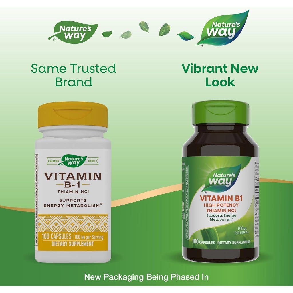 Nature's Way, Vitamin B1 ( Supports Energy Metabolism & Suitable for Various Diets )