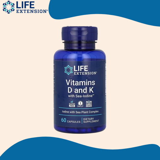 Life Extension, Vitamins D and K with Sea-Iodine ( Promotes Immune Balance and Cognitive Clarity )