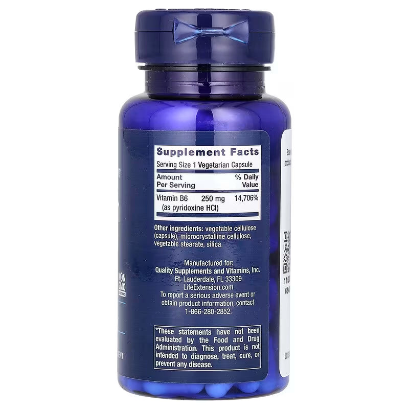 Life Extension, Vitamin B6 ( Supports Cognitive Function, Immune System Function & Mood Regulation )