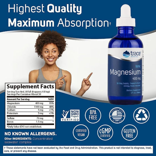 USA Supplements | Trace, Ionic Magnesium ( Muscle and Nerve Support )