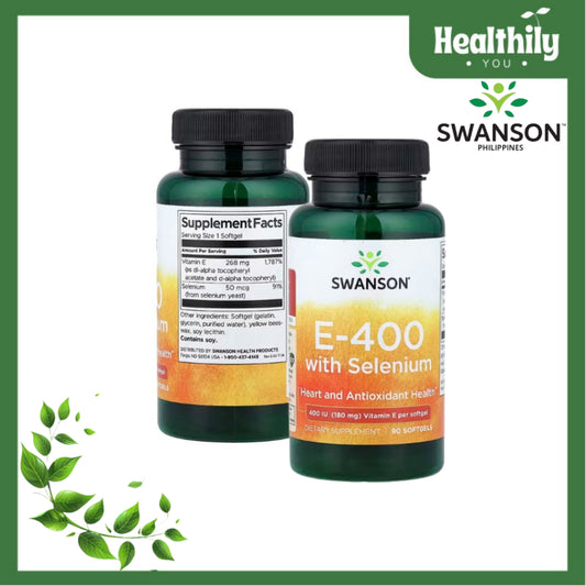 HealthilyYou | Swanson, E-400 With Selenium , 90 Softgels, Heart and Antioxidant Health
