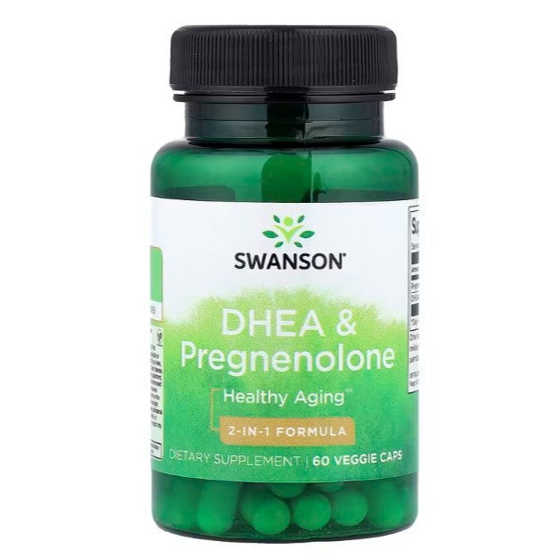 HealthilyYou | Swanson, DHEA & Pregnenolone, 60 Veggie Caps Healthy Aging  2-In-1 Formula
