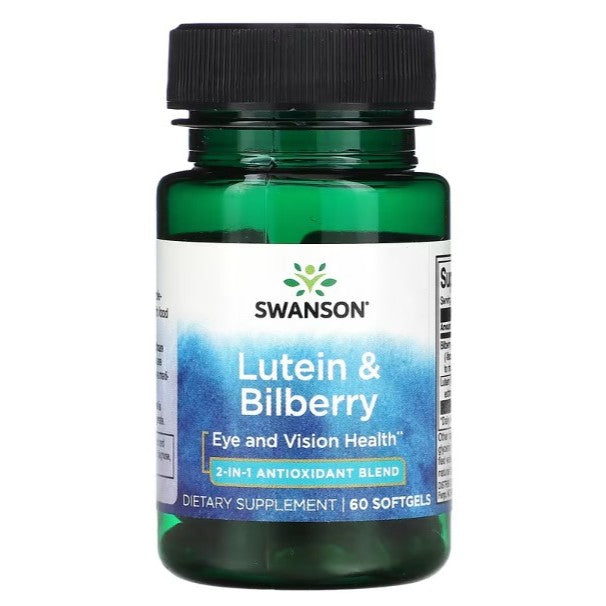 HealthilyYou | Swanson, Lutein & Bilberry, 60 & 120 Softgels, Eye and Vision Health