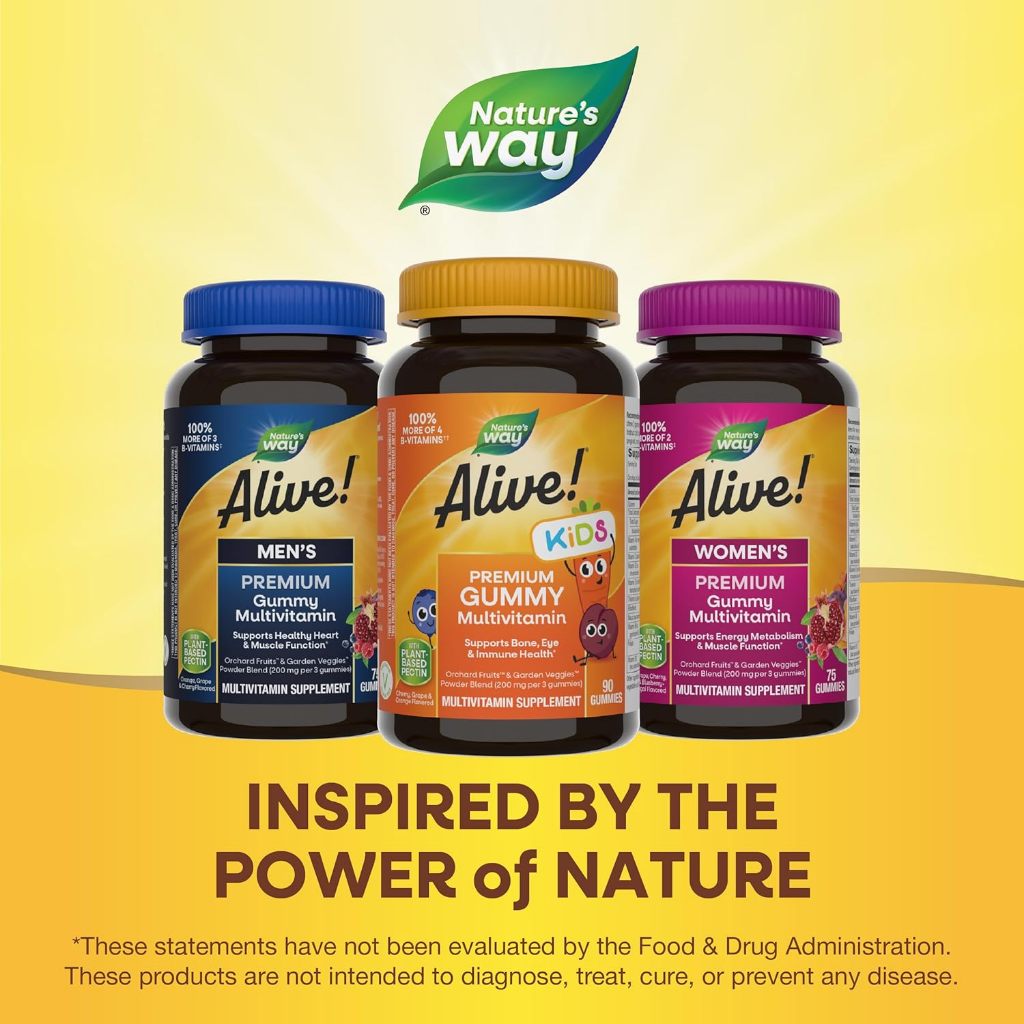 Nature's Way, Alive! Kids, Gummy Multivitamin ( Supports Growth, Immunity, Vision, and Bone Health )