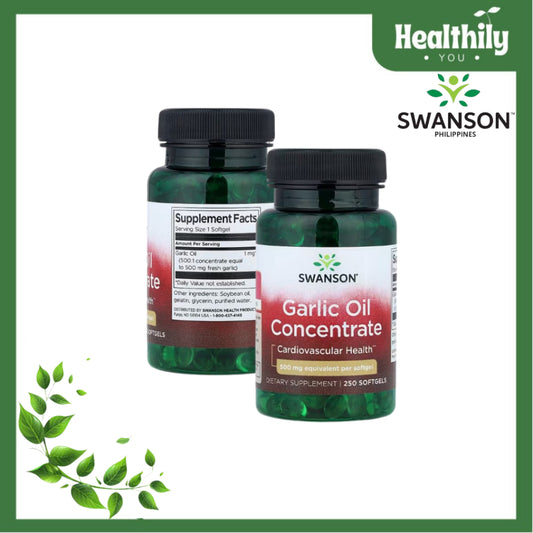 Healthily You | Swanson, Garlic Oil Concentrate, 500 mg, 250 Softgels Cardiovascular Health