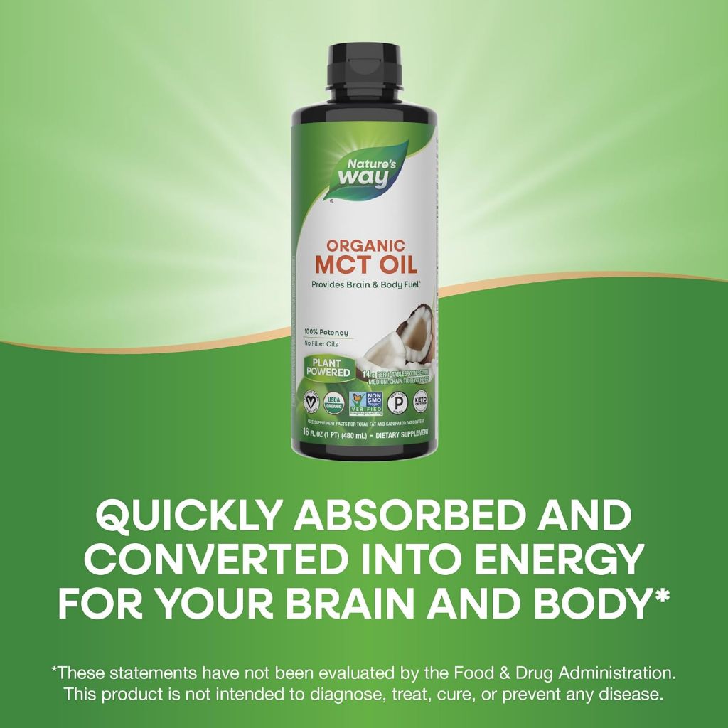 Nature's Way, Organic MCT Oil ( Supports Satiety, Metabolism, Brain and Focus Support )