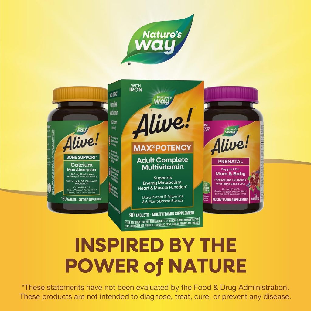 Nature's Way, Alive! Max3 Potency ( Cellular Energy, Metabolism, Immune & Heart Health )