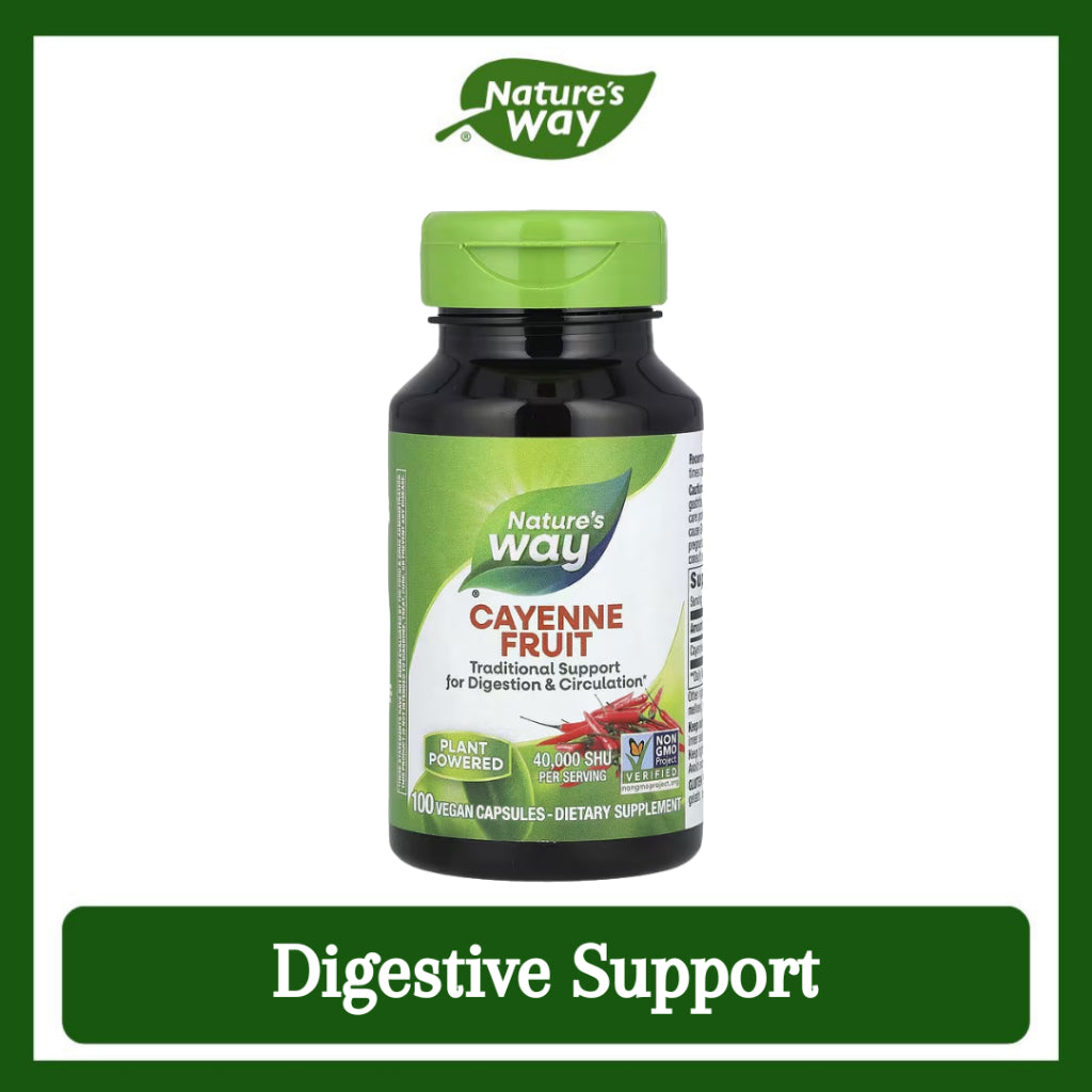 Nature's Way, Cayenne Fruit ( Digestive Support, Circulatory Health & Antioxidant Support )