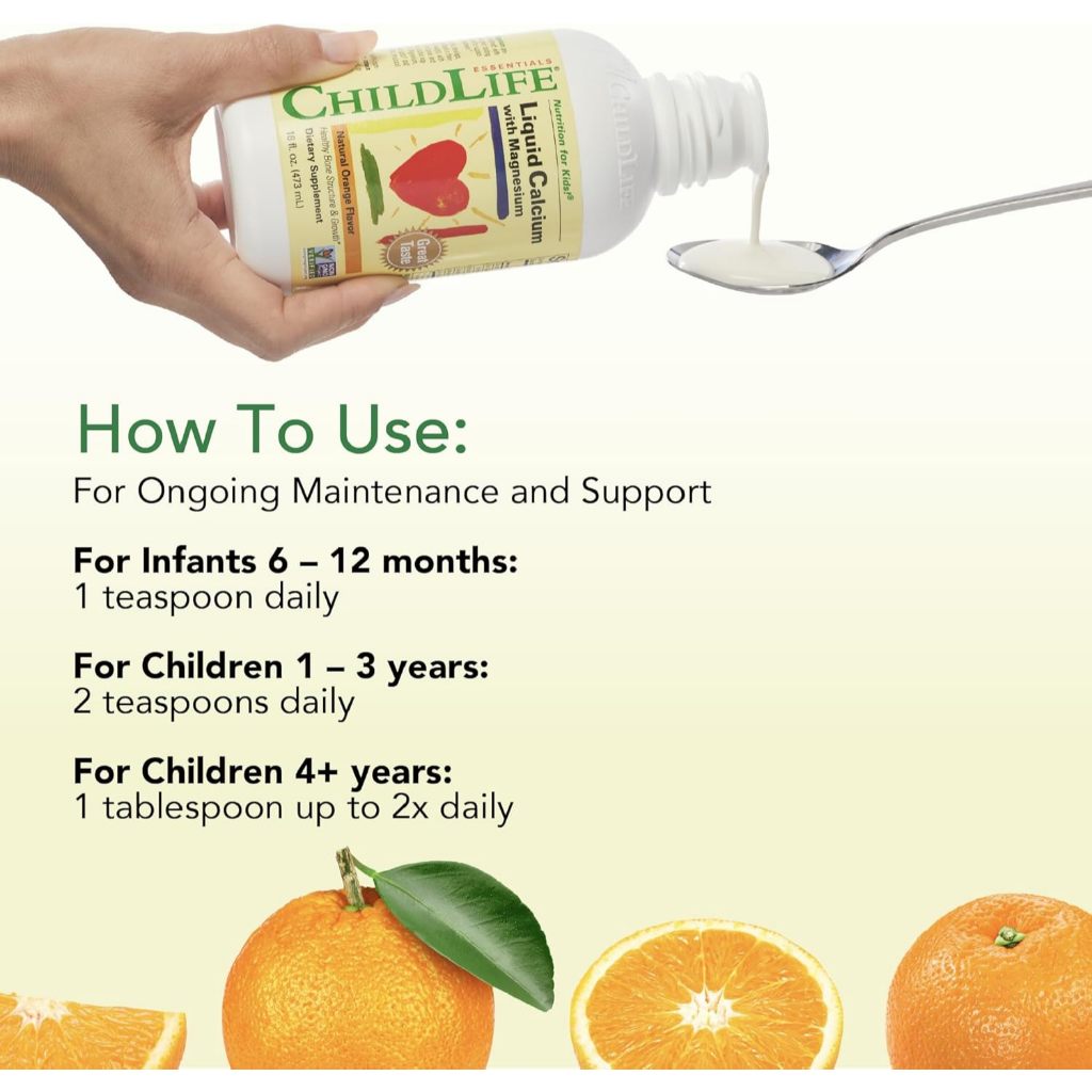 LittleSunshine | ChildLife Essentials, Essentials, Liquid Calcium w/ Magnesium Healthy Bone & Immune