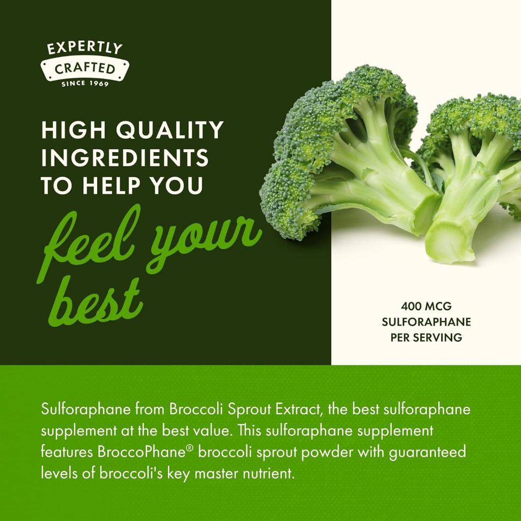 NaturalSolutions | Swanson, Sulforaphane from Broccoli Sprout, NAC Detox Antioxidant & Detox Support