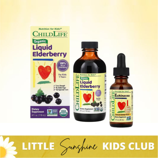 LittleSunshine | ChildLife Essentials, Echinacea, Natural Orange, Organic Liquid Elderberry,