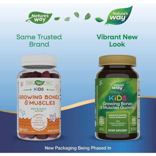 LittleSunshine | Nature's Way, Kids, Growing Bones, Cool, Calm & Collected, Brain Builder Gummies