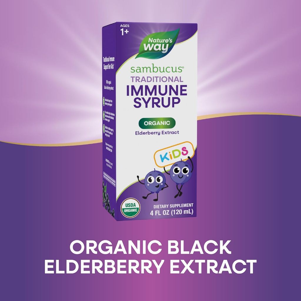 LittleSunshine | Nature's Way, Kids Sambucus®, Organic Traditional Immune Syrup, Ages 1+, 25 mg,