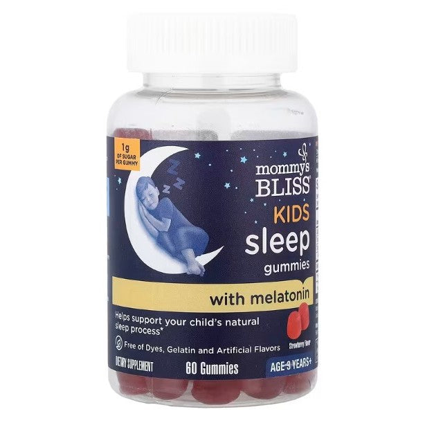 LittleSunshine | Mommy's Bliss, Kids Sleep Gummies With Melatonin, Age 3 Years+, Strawberry, 60Gummy