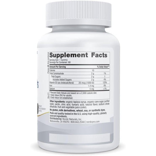 USA Supplements | Nordic Naturals, Vitamin D3 Gummies, Wild Berry ( Supports Bone & Immune )