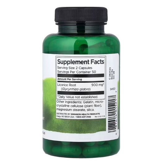 HealthilyYou | Swanson, Licorice Root, 450 mg, 100 Capsules Liver and Respiratory Health