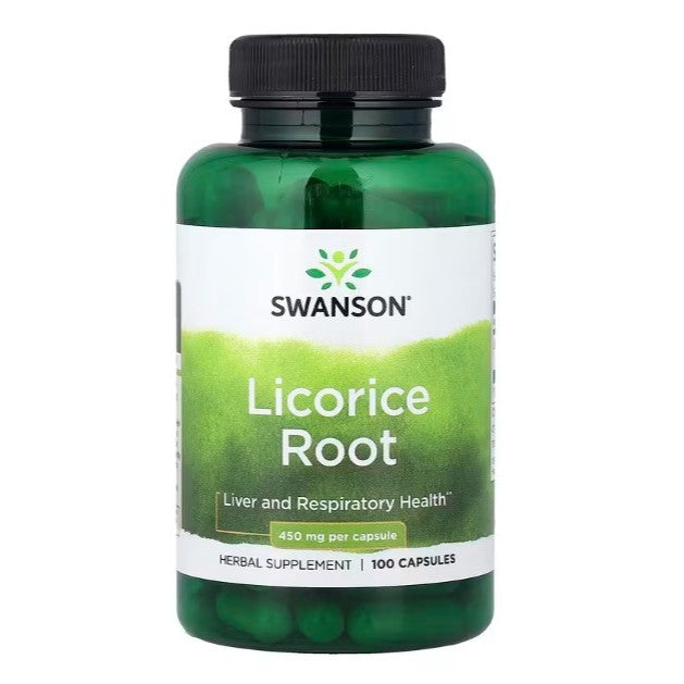 HealthilyYou | Swanson, Licorice Root, 450 mg, 100 Capsules Liver and Respiratory Health