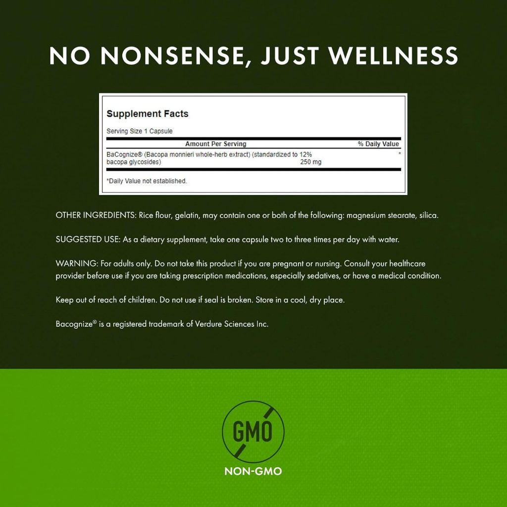 HealthilyYou | Swanson, Bacopa Monnieri, 250 mg, 90 Capsules Supports Memory and Mental Focus