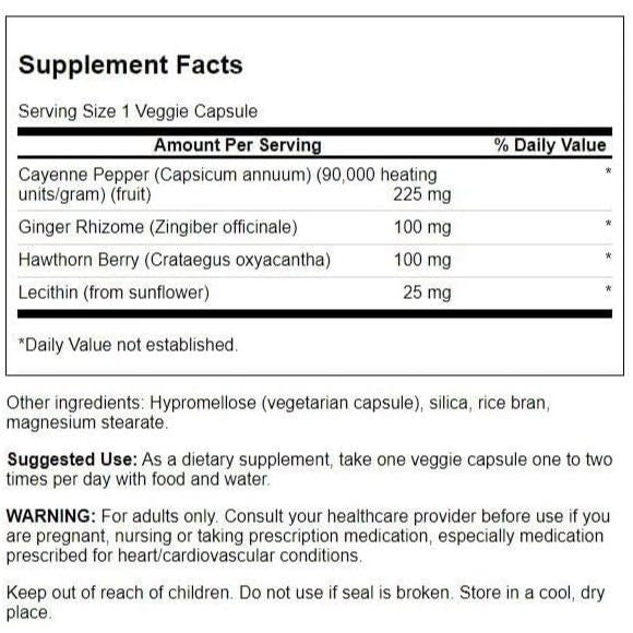 HealthilyYou | Swanson, Super Cayenne, 100 Veggie Caps Powerful Herbal Heart Health Support