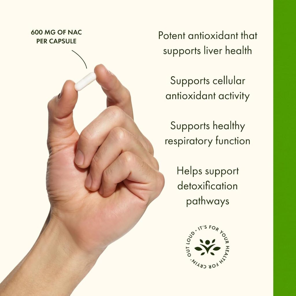 HealthilyYou | Swanson, NAC, 600 mg, Veggie Capsules Potent Antioxidant that Supports Liver Health