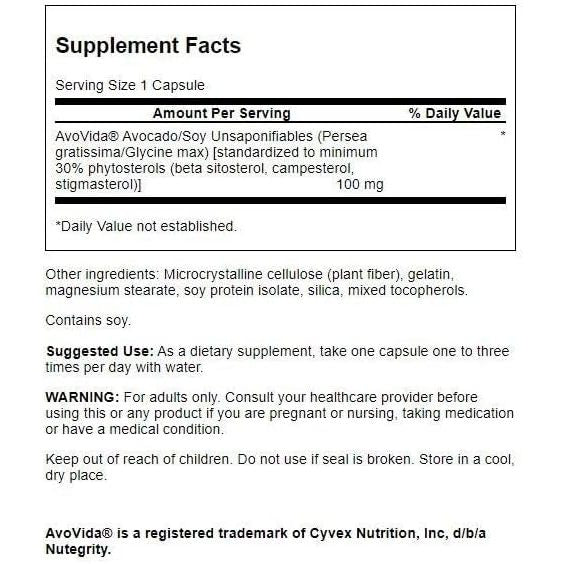 HealthilyYou | Swanson, AvoVida®, 100 mg, 300 mg, 60 Capsules Joint Health and Mobility