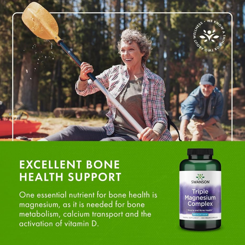 HealthilyYou | Swanson, Triple Magnesium Complex, 400 mg, Vegan Capsules Muscle and Bone Health