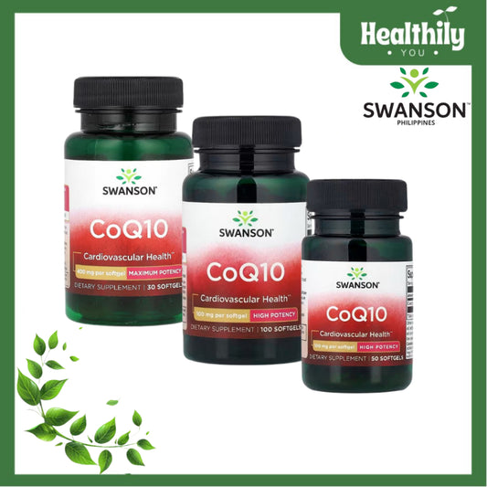 HealthilyYou | Swanson, CoQ10, High Potency, 100 mg, 400 mg, Softgels Cardiovascular Health