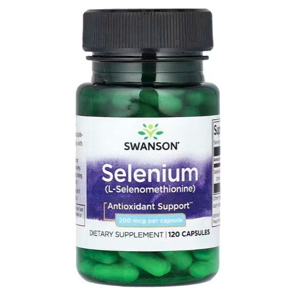 Healthily You | Swanson, Selenium, L-Selenomethionine 200 mcg, 120 Capsules Antioxidant Support