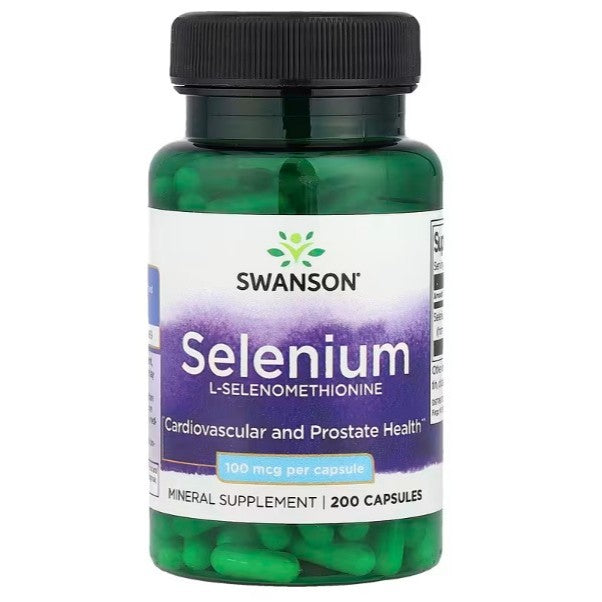 Healthily You | Swanson, Selenium, L-Selenomethionine 100 mcg Capsules, Provides Antioxidant Support