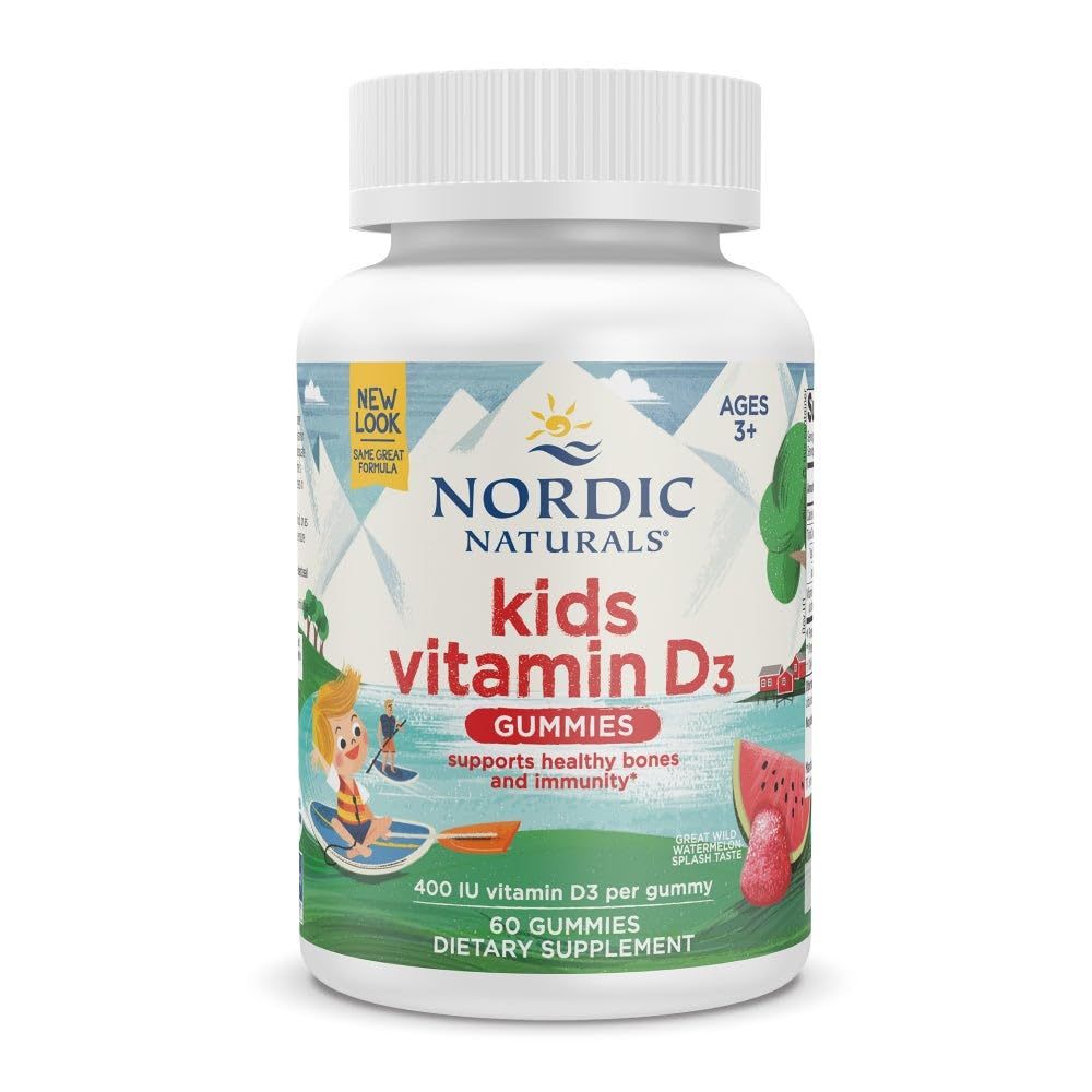 NaturalSolutions | Nordic Naturals, Kids Vitamin D3 Gummies, Ages 3+, Wild Watermelon Splash, 400 IU