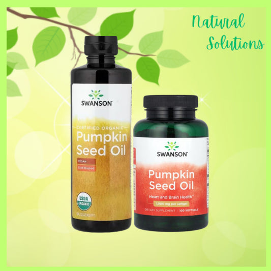 NaturalSolutions | Swanson, Pumpkin Seed Oil, 1,000 mg, 100 Softgels Heart and Brain Health