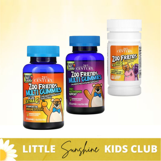 LittleSunshine | 21st Century, Zoo Friends Multi Gummies, Plus Extra C, Great Tasting Fruit Flavors