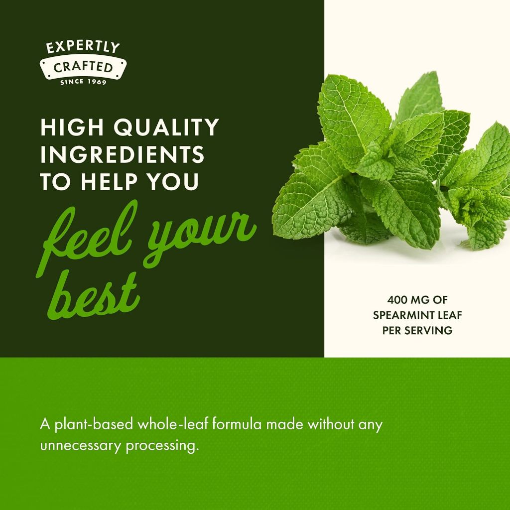 HealthilyYou | Swanson, Full Spectrum® Spearmint Leaf, 400 mg, 60 Capsules  Digestive Support