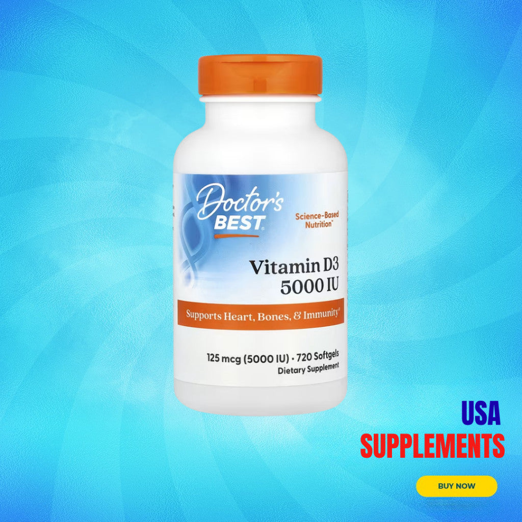USA Supplements | Doctor's Best, Vitamin D3, 5,000 IU ( Bone Health Support )