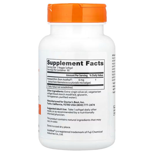 USA Supplements | Doctor's Best, Astaxanthin ( Powerful Antioxidant Protection )