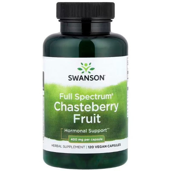 HealthilyYou | Swanson, Full Spectrum® Chasteberry Fruit 400 mg, 120 Vegan Capsules Hormonal Support