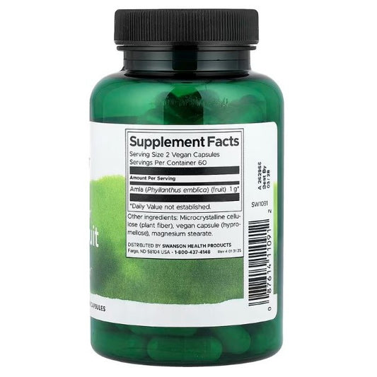 HealthilyYou | Swanson, Full Spectrum® Amla Fruit, 120 Vegan Capsules Antioxidant Support