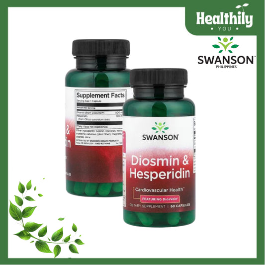 HealthilyYou | Swanson, Diosmin & Hesperidin, 60 Capsules Cardiovascular Health Featuring DiosVein