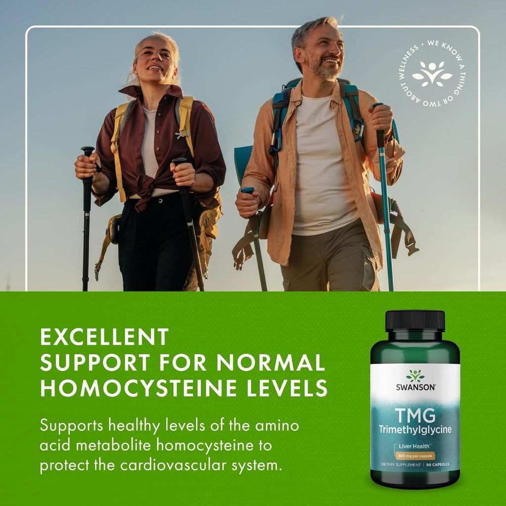 HealthilyYou | Swanson, TMG Trimethylglycine, 500 mg, 90 Capsules Supports Healthy Liver Function