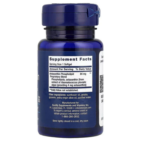 Life Extension, Astaxanthin with Phospholipids ( Cognitive Function & Cardiovascular Support )