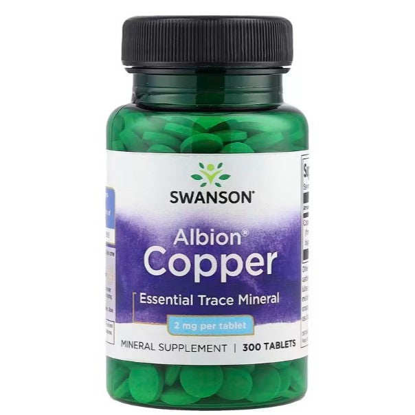 Healthily You | Swanson, Albion Copper, 2 mg, 300 Tablets, 2 mg, 60 Capsules Cellular Health