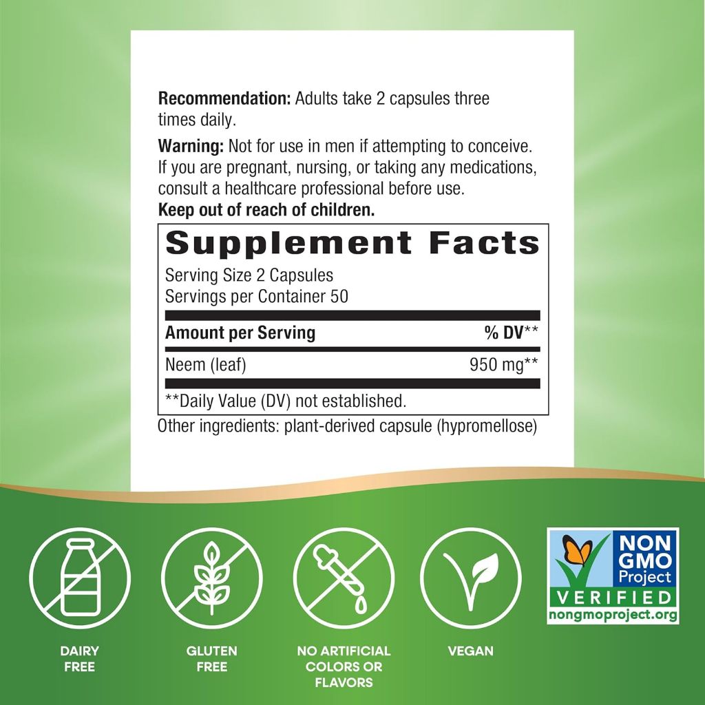 Nature's Way, Neem Leaf ( Anti-Inflammatory Support & Immune System Health )