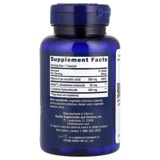 Life Extension, Glutathione, Cysteine & C ( Supports the Body’s Detoxification Systems )